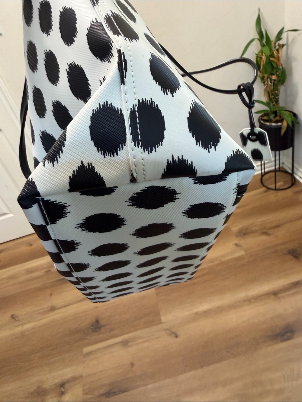 kate spade Black and White Polka Dot Tote - Picture 4 of 12